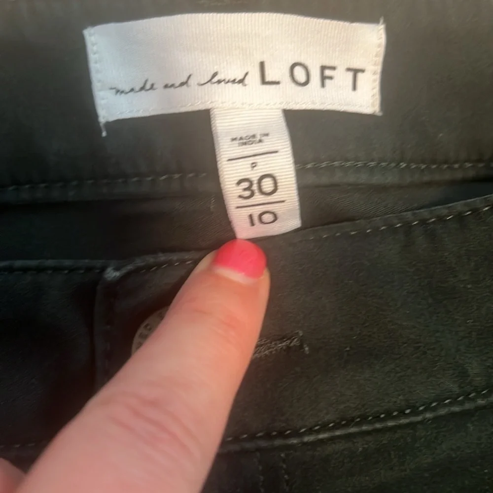 Dark Green Loft Jean/legging Size 10